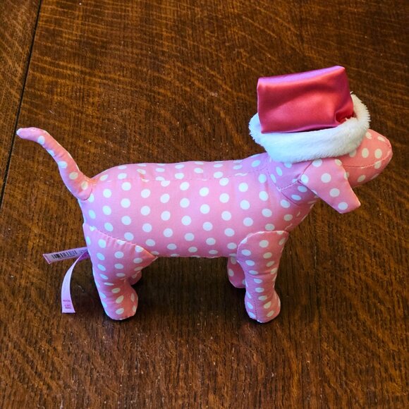 Victoria's Secret PINK Polka Dot Dog in Santa Hat - Picture 3 of 7